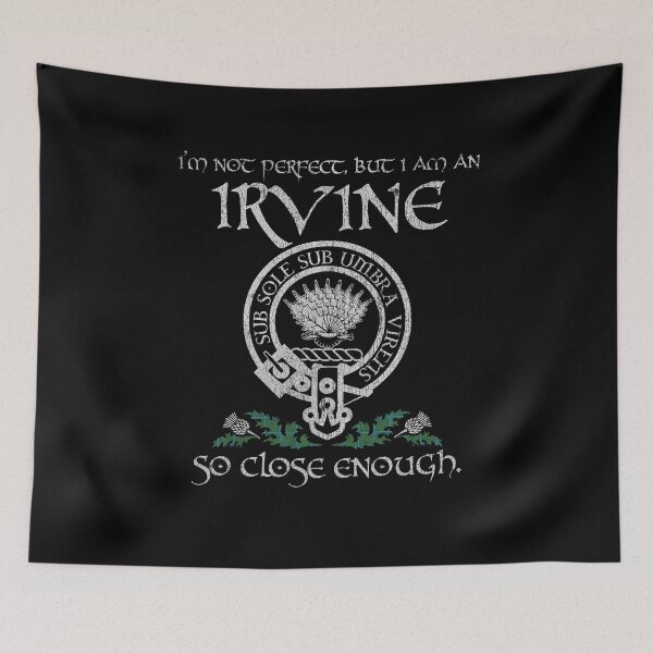 Artikelvorschau, Irvine of Bonshaw Tower Clan Schottischer Nachname Wappen Abzeichen Motto Tartan Sporran Kilt Männer Frauen entworfen und verkauft von Clan1093.