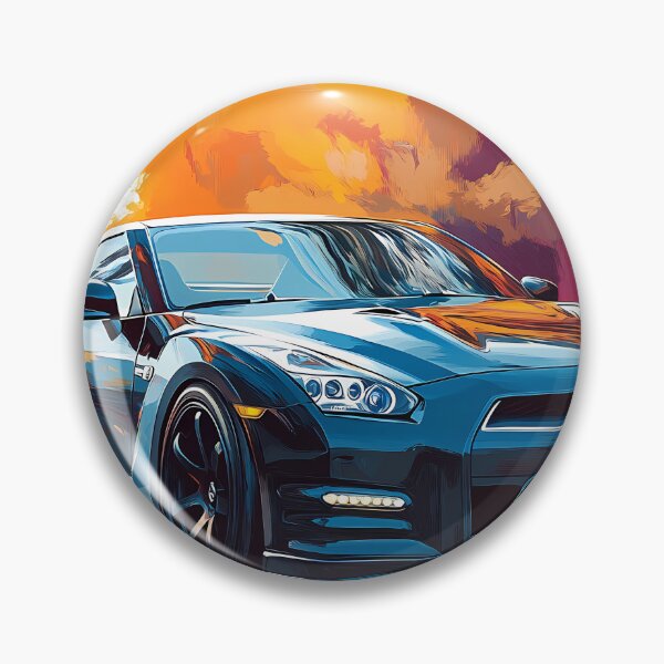 Item preview, Stealth Icon – Gunmetal Grey Nissan GT-R V-Spec R35 Pop Art II designed and sold by AutoPopStudio.