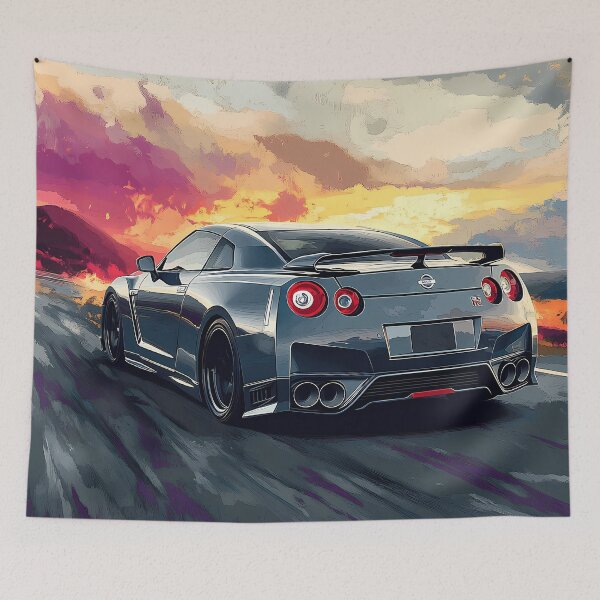 Item preview, Stealth Icon – Gunmetal Grey Nissan GT-R V-Spec R35 Pop Art III designed and sold by AutoPopStudio.