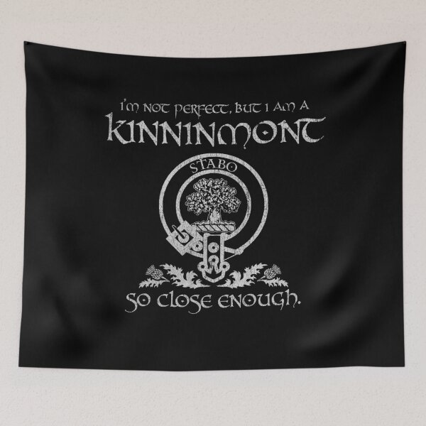 Item preview, Kinninmont clan Scottish surname crest badge motto tartan sporran kilt men women designed and sold by Clan1093.