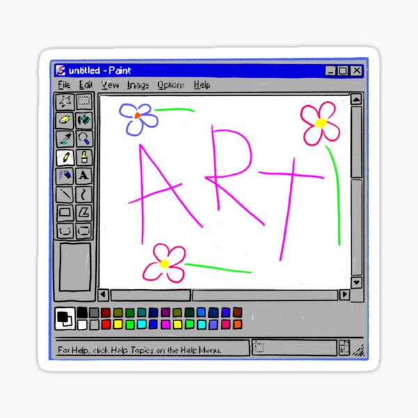 Vista previa del artículo con la obra «Windows XP - Pintura», diseñado y vendido por TheDumplings.