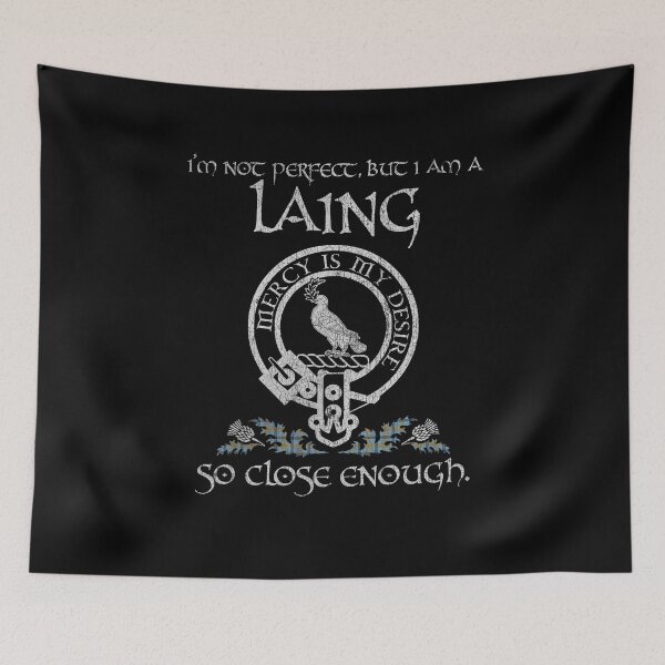 Item preview, Laing clan Scottish surname crest badge motto tartan sporran kilt men women designed and sold by Clan1093.