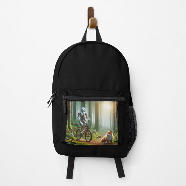 Item preview, Robot riding a bike in the woods designed and sold by Dogandesighn.