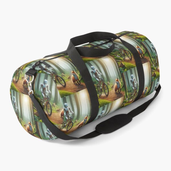 Item preview, Robot riding a bike in the woods designed and sold by Dogandesighn.