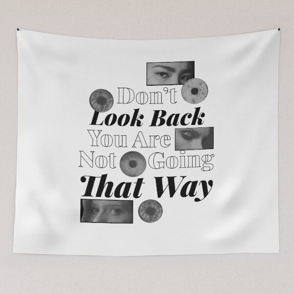 Item preview, Don't Look Back Motivational Quote designed and sold by TurtleDojo.