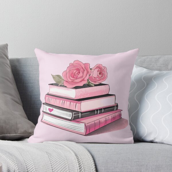 Item preview, Pink Stacked Floral Books Sticker designed and sold by BookishGirlies.