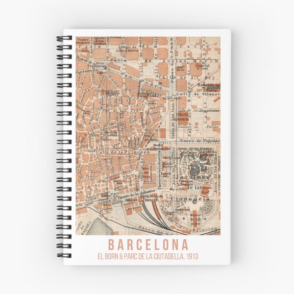 Item preview, Barcelona (El Born) 1913: based on original city map (no AI!), vintage travel poster, wall art, Spain, Catalonia designed and sold by RetroTraveller.