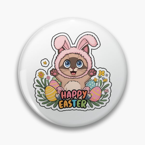 Item preview, Happy Easter: A Siamese Cat’s Bunny Costume Delight designed and sold by Nuist25.