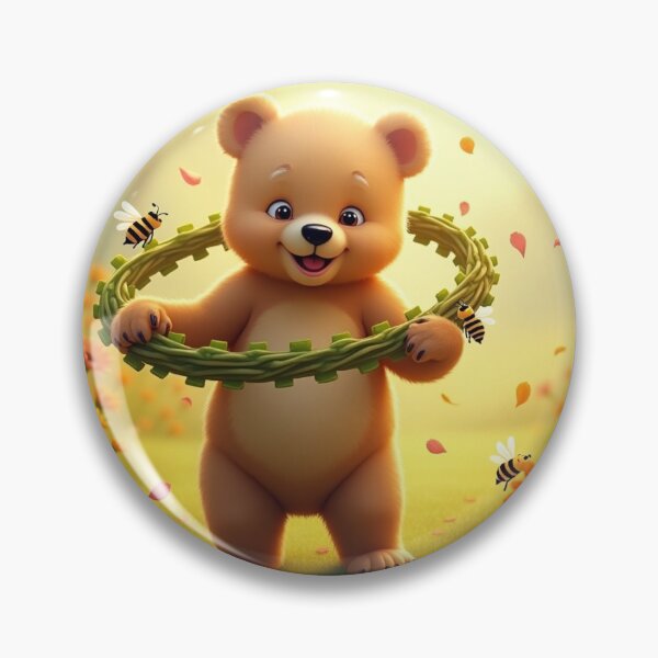 Item preview, Adorable Baby Bear Hula-Hooping in a Sunny Meadow designed and sold by Srahul.