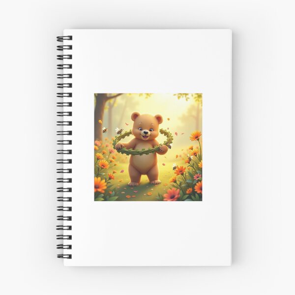 Item preview, Adorable Baby Bear Hula-Hooping in a Sunny Meadow designed and sold by Srahul.