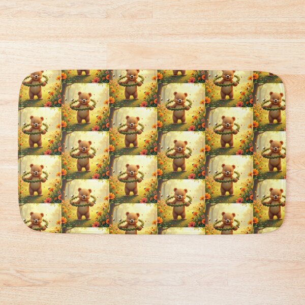 Item preview, Adorable Baby Bear Hula-Hooping in a Sunny Meadow designed and sold by Srahul.