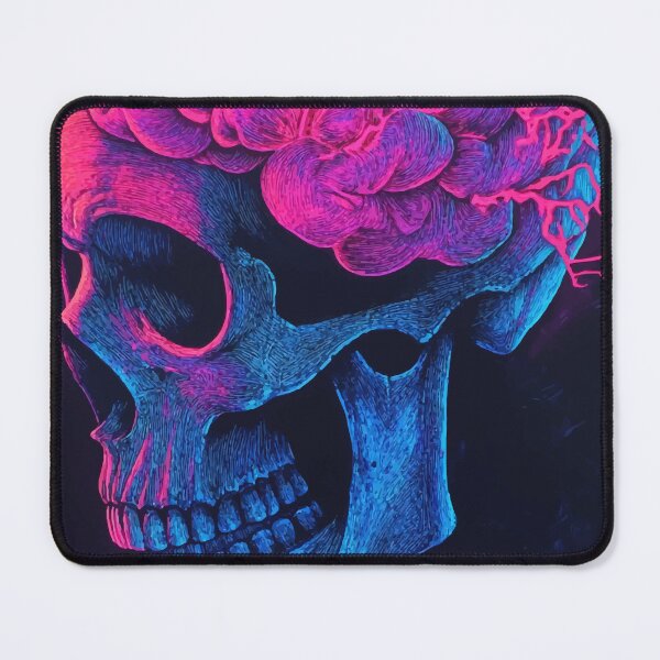 Item preview, Cyberpunk Neon Skull and Brain - Futuristic Tattoo Design designed and sold by Moss and Moon Studio.