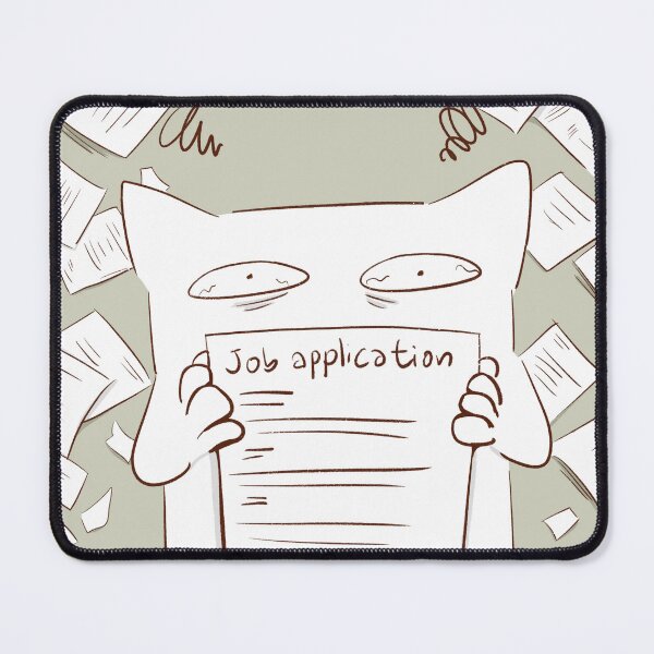 Item preview, A Nervous Cat Job-Hunting designed and sold by Mobile's Blue Sky.