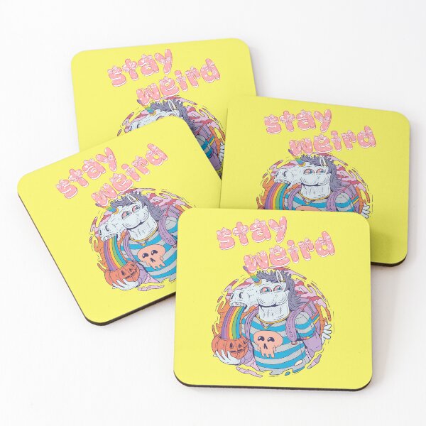 Item preview, Stay weird, crazy unicorn vomits rainbow designed and sold by Mauswohn.