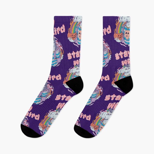 Item preview, Stay weird, crazy unicorn vomits rainbow designed and sold by Mauswohn.