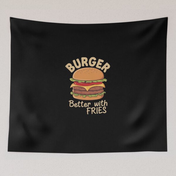 Aperçu de l'œuvre Burger meilleur avec des frites créée et vendue par Gentle40Winks.