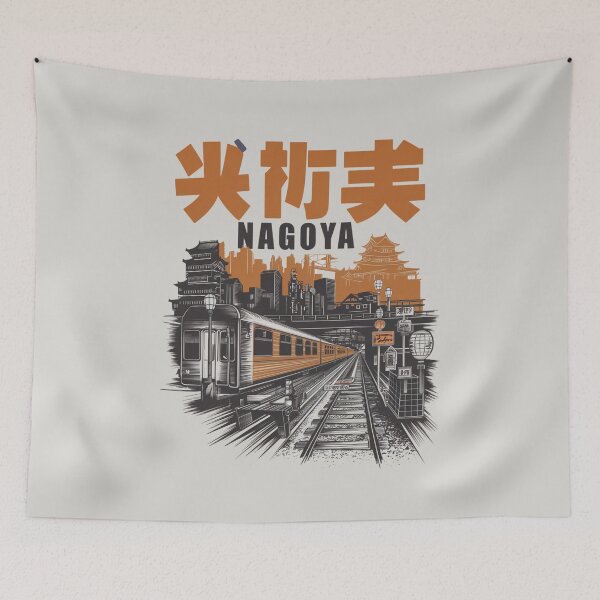 Item preview, Nagoya Skyline – Retro Industrial Charm designed and sold by SignumShop.