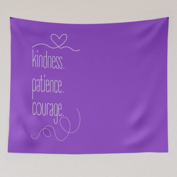 Item preview, Kindness. Patience. Courage. Minimalist design with a strong message. designed and sold by Valudity.