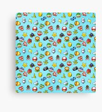 Mario Kart 8 Items Pattern Canvas Print