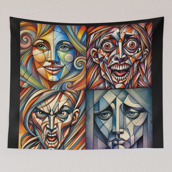Item preview, Four emotions of a woman in one second. designed and sold by adamlach88.