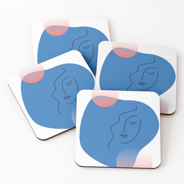 Item preview, Color Block Face: Blue and Orange designed and sold by 45CreativeClub.