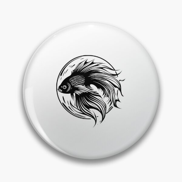 Item preview, Betta Fish Essence in Black and White designed and sold by StickyLandia.