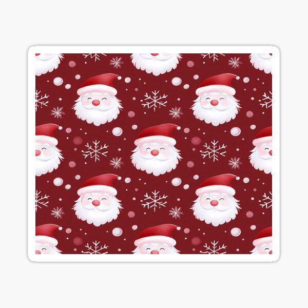 Artikel-Vorschau von Hübscher Weihnachtsmann-Muster-Weihnachtsentwurf auf rotem Hintergrund, designt und verkauft von Sparcus.