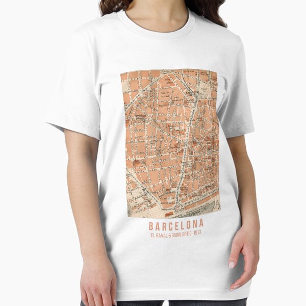 Item preview, Barcelona (El Raval/Barri Gòtic) 1913: based on original city map (no AI!), vintage travel poster, wall art, Spain, Catalonia designed and sold by RetroTraveller.