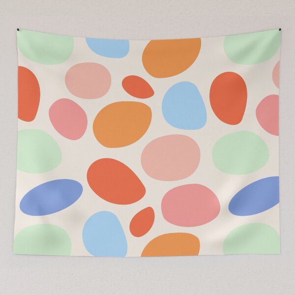 Item preview, Random but Cute, Funky Abstract Minimalistic Design, Colorful Playful Pebbles Pattern, Modern Aesthetic Pastel Vibes designed and sold by Kintsugi99.