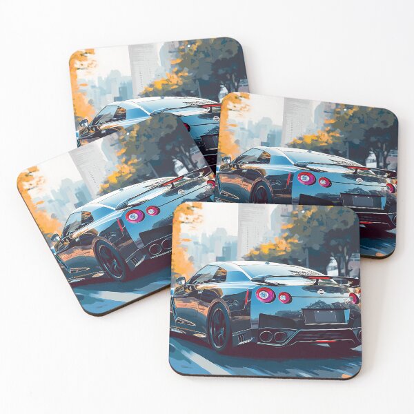 Item preview, Stealth Icon – Gunmetal Grey Nissan GT-R V-Spec R35 Pop Art IV designed and sold by AutoPopStudio.