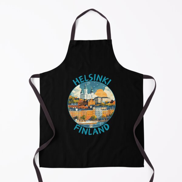 Item preview, Helsinki in Finland Retro Travel Art Landscape designed and sold by MaateoDesign.