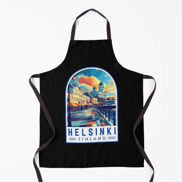 Item preview, Helsinki in Finland Vintage Travel Art Emblem designed and sold by MaateoDesign.