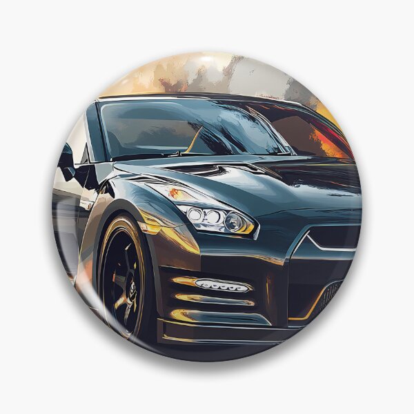 Item preview, Stealth Icon – Gunmetal Grey Nissan GT-R V-Spec R35 Pop Art V designed and sold by AutoPopStudio.