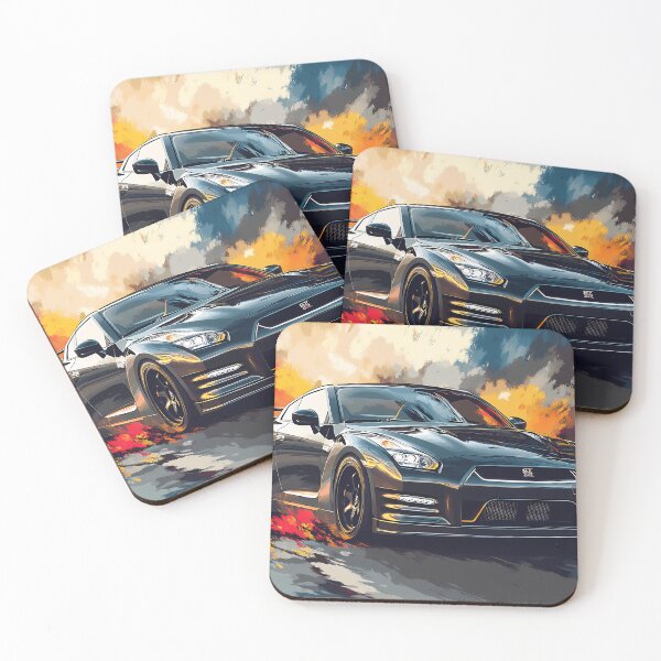 Item preview, Stealth Icon – Gunmetal Grey Nissan GT-R V-Spec R35 Pop Art V designed and sold by AutoPopStudio.