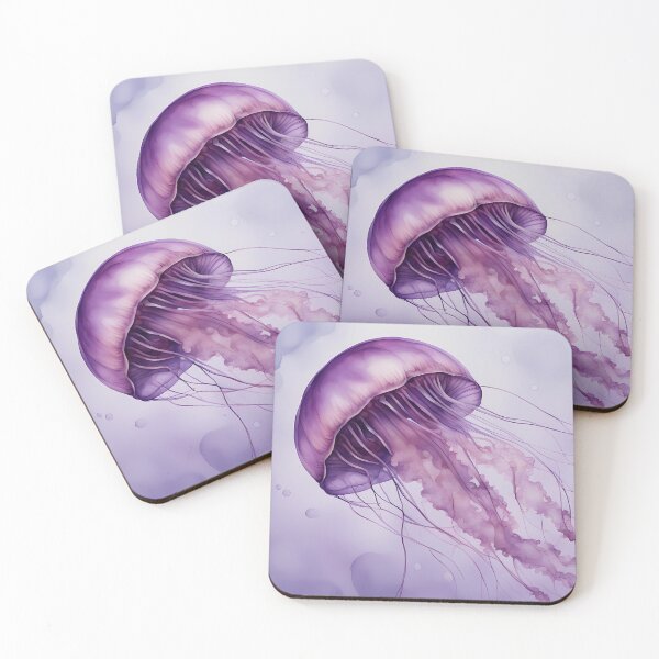 Item preview, Purple Jellyfish in Ocean designed and sold by CalmnessbyChoice.