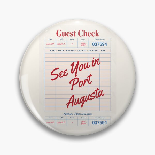 Item preview, See You in Port Augusta - Vintage Diner Guest Check Travel Print designed and sold by RM-Journey.