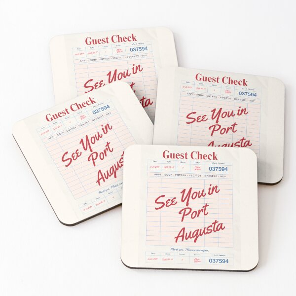Item preview, See You in Port Augusta - Vintage Diner Guest Check Travel Print designed and sold by RM-Journey.