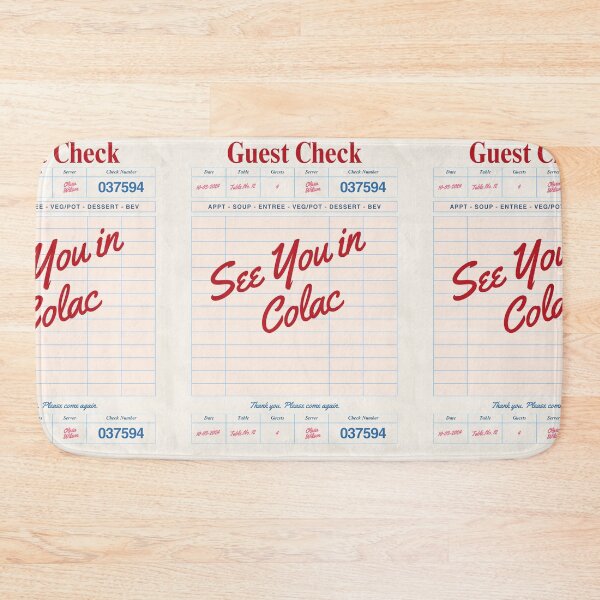 Item preview, See You in Colac - Vintage Diner Guest Check Travel Print designed and sold by RM-Journey.