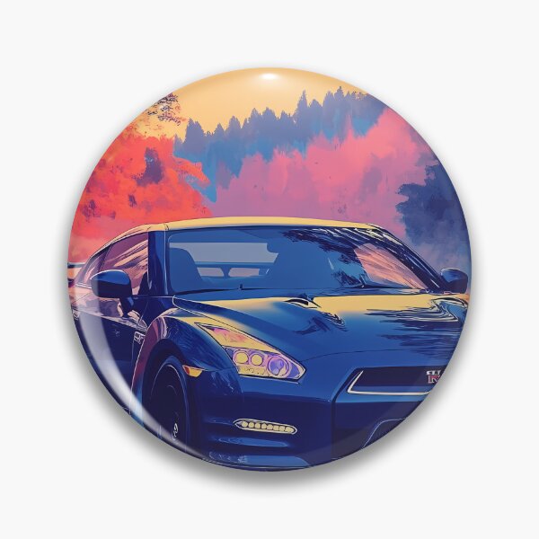 Artikelvorschau, Blue Thunder – Nissan GT-R V-Spec R35 Pop Art V entworfen und verkauft von AutoPopStudio.