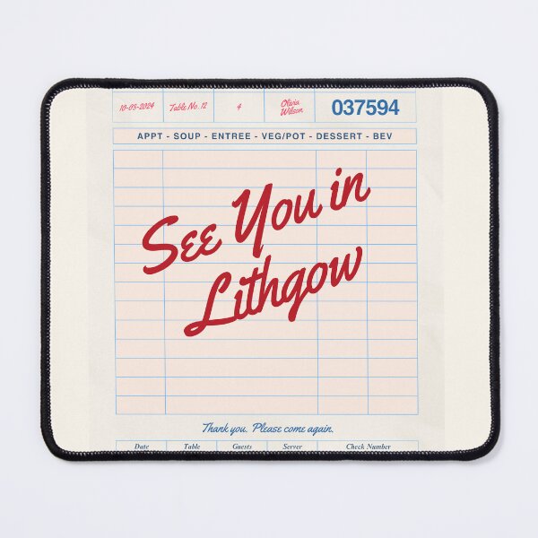 Item preview, See You in Lithgow - Vintage Diner Guest Check Travel Print designed and sold by RM-Journey.