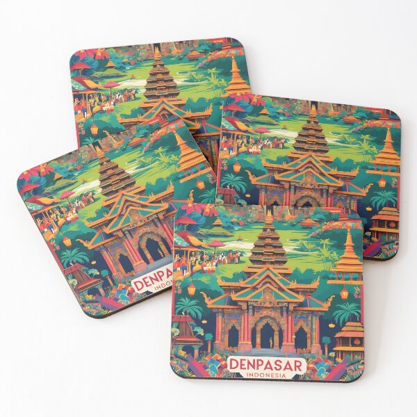 Item preview, Denpasar Indonesia Vintage Travel Tourism designed and sold by TravelersGems.