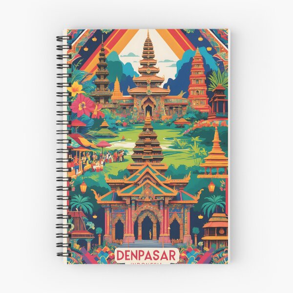 Item preview, Denpasar Indonesia Vintage Travel Tourism designed and sold by TravelersGems.