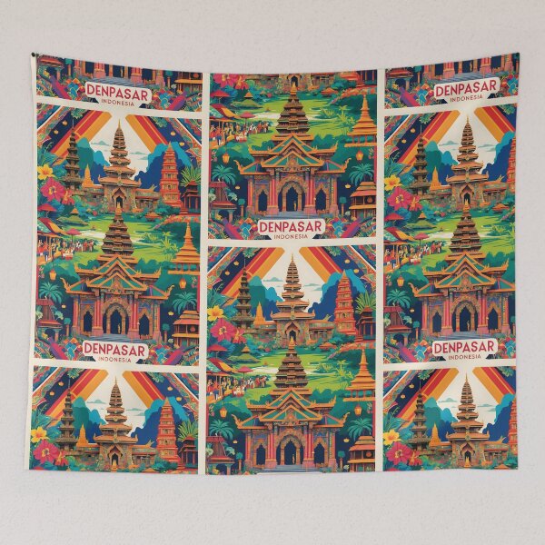 Item preview, Denpasar Indonesia Vintage Travel Tourism designed and sold by TravelersGems.