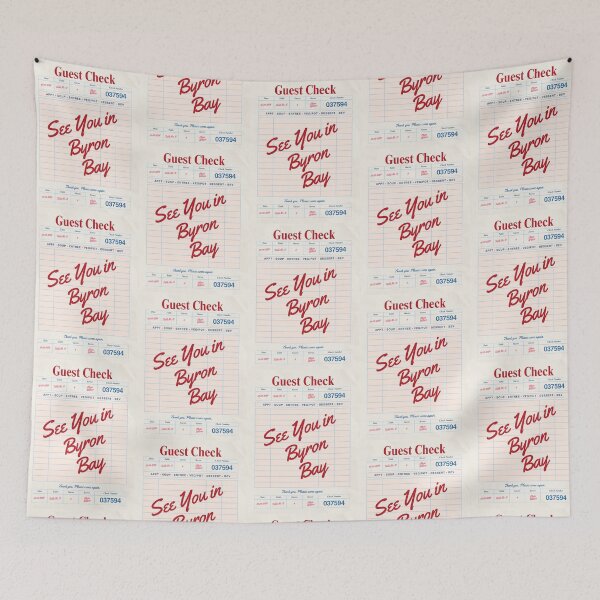 Item preview, See You in Byron Bay - Vintage Diner Guest Check Travel Print designed and sold by RM-Journey.