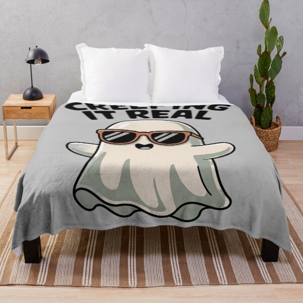 Item preview, Creeping It Real Cute Ghost T-Shirt | Funny Halloween Tee designed and sold by Collision19.