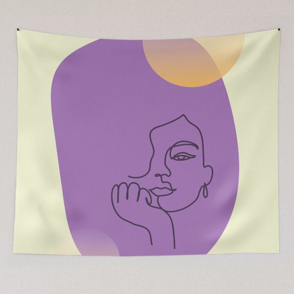 Item preview, Color Block Face: Purple and Orange designed and sold by 45CreativeClub.