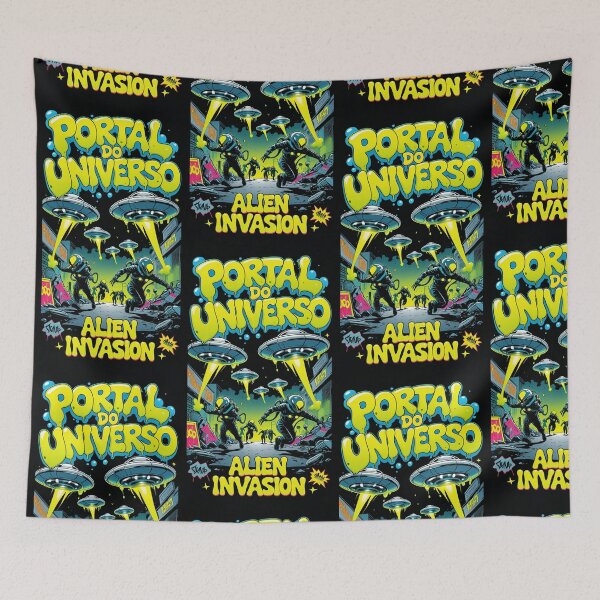 Item preview, Portal do Universo Alien Invasion - Psychedelic Streetwear Comic Art designed and sold by OPURA.