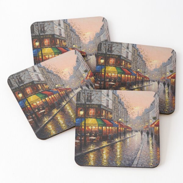 Item preview, Parisian Evening Glow on Cobblestone Streets designed and sold by Archana Mishra.