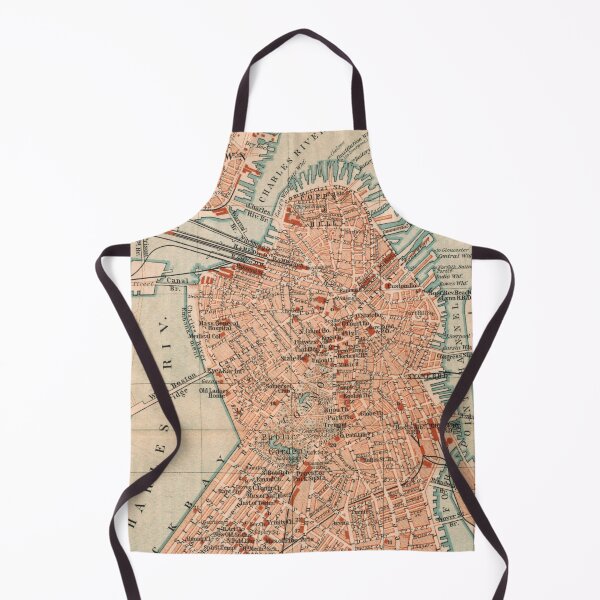 Item preview, Boston as it was in 1894: Travel poster, based on original city map (no AI!), New England, Massachusetts designed and sold by RetroTraveller.