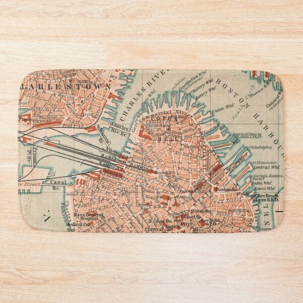 Item preview, Boston as it was in 1894: Travel poster, based on original city map (no AI!), New England, Massachusetts designed and sold by RetroTraveller.